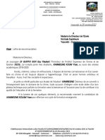 Lettre de Recommandation KAMMEGNE YVAN