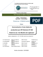 Automatisation D'une Chaine de Production Par API Siemens S7-300 Etude Du Cas Les Moulins de Laghouat