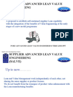 Supplier Advanced Lean Value Engineering (SALVE) Program Timeline