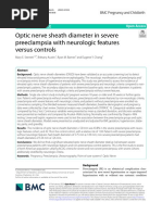 Optic Nerve Sheath Diameter in Severe Preeclampsia With Neurologic Features Versus Controls