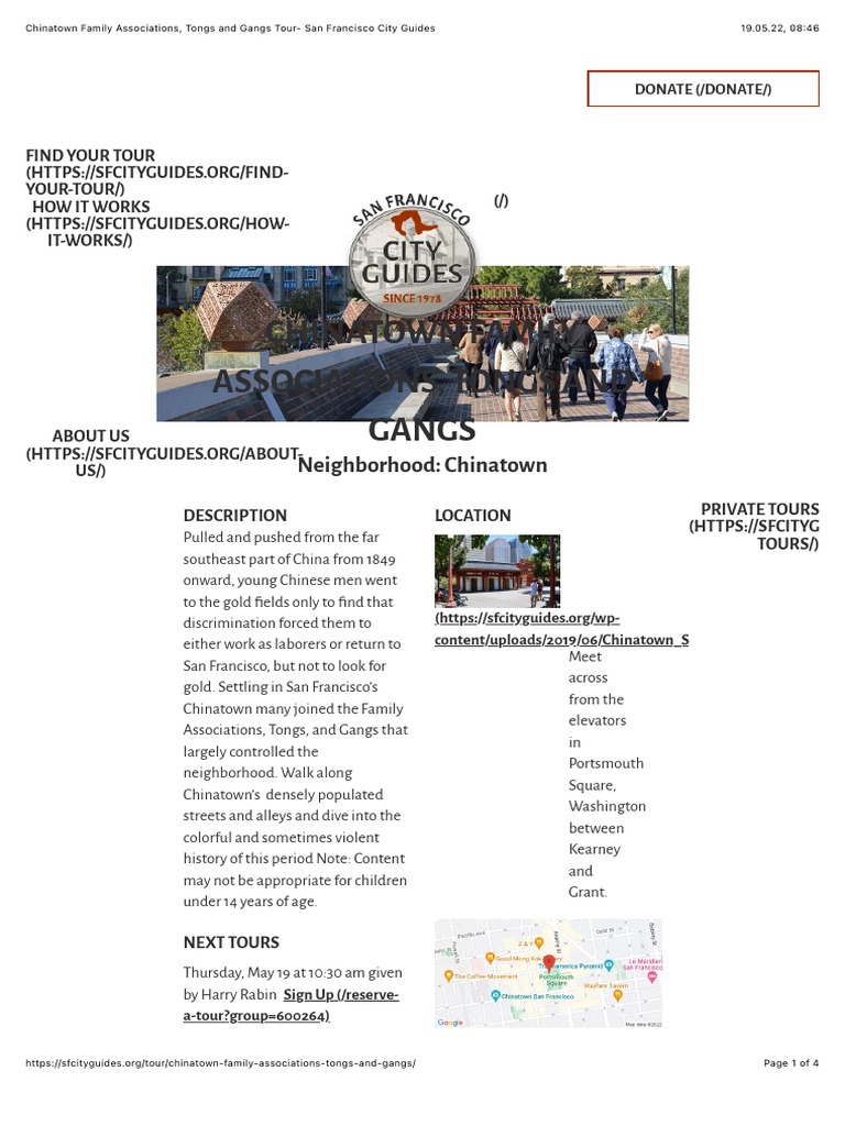 Chinatown Family Associations, Tongs and Gangs Tour San Francisco