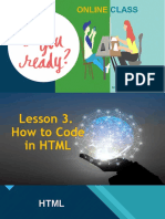 Lesson 3. Coding in HTML