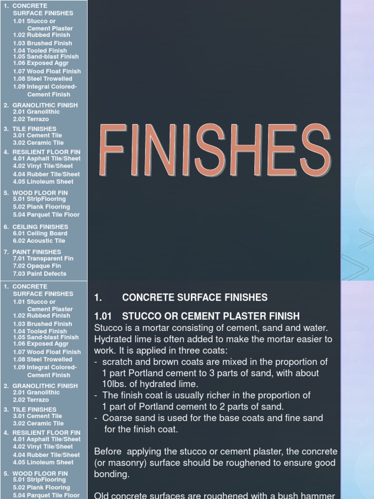 Guide to Concrete Surface Finishes PDF Flooring Tile
