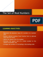 Chapter 2 Lesson 1 The Set of Real Numbers