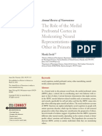 The Role of The Medial Prefrontal Cortex in Moderating Neural Representations of Self and Other in Primates