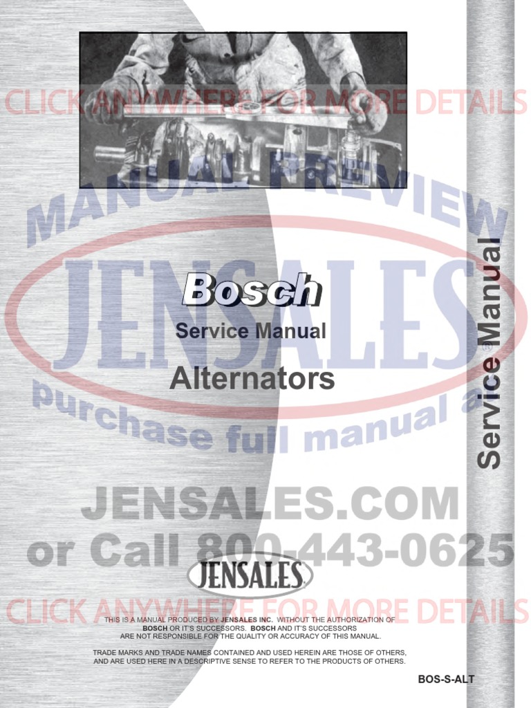 Bosch Alternators Service Manual PDF Rectifier Diode