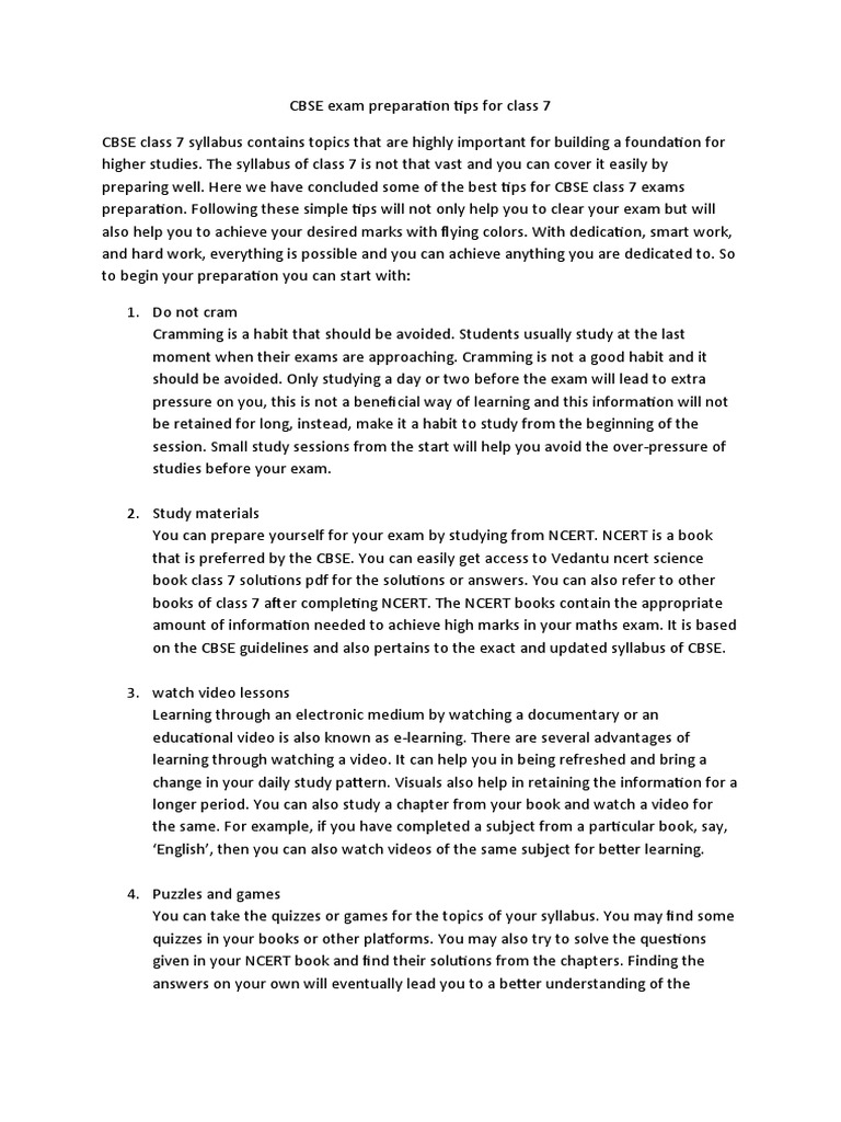 cbse-exam-preparation-tips-for-class-7-pdf-test-assessment-sleep