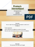 Proiect Stereotipuri