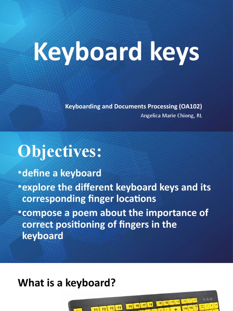 Keyboard and Keys | PDF | Computer Keyboard | Typewriter