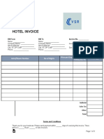 Hotel Invoice Template