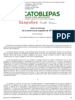 Ante La Reforma de La Constitución Española de 1978, El Catoblepas 25 - 2, 2004