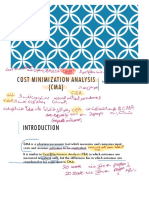 Cost Minimization Analysis Technique