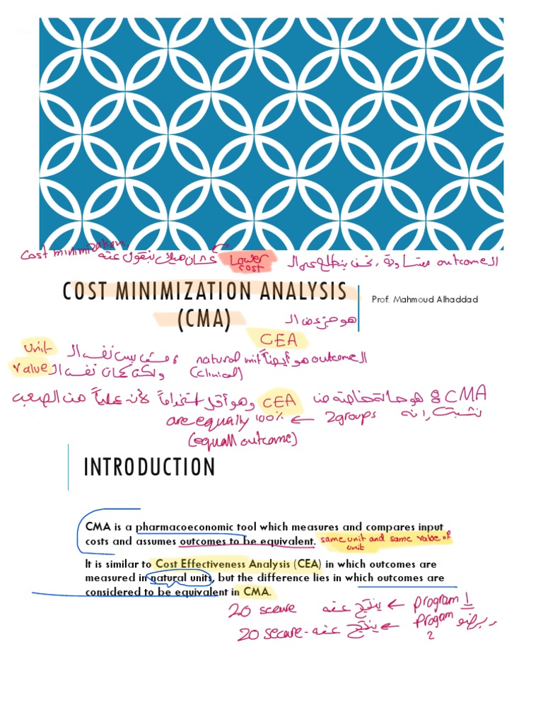 cost minimization analysis case study