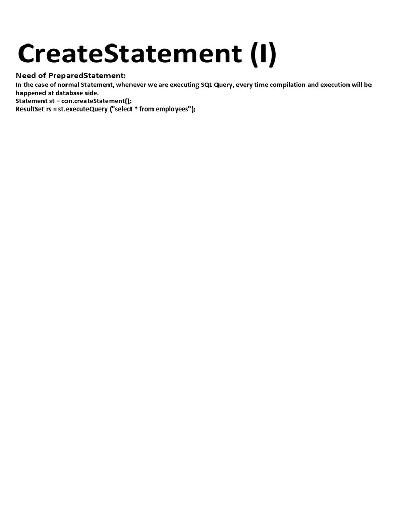 Create Statement | PDF