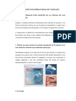 Indicaciones Postoperatorias de Cordales 3