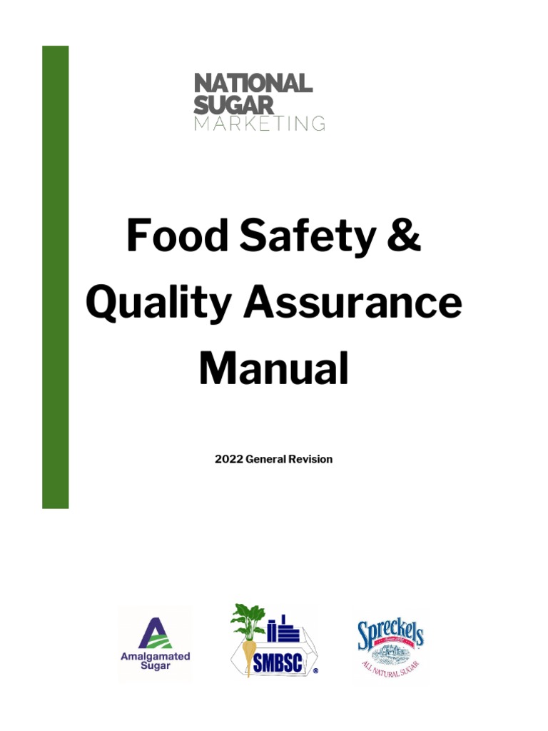 Foodsafety Quality Assurance Manual 1671569497 Pdf Food Safety