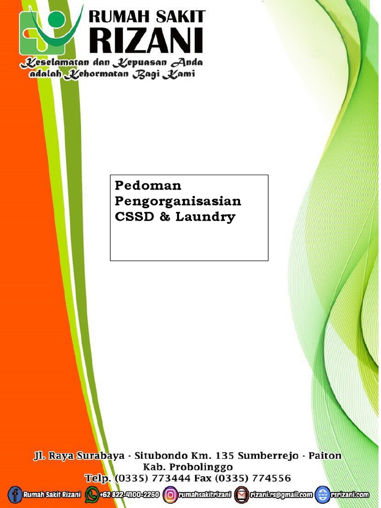 Pedoman Organisasi CSSD & Laundry RS Rizani | PDF