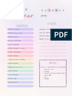 Pastel Watercolor Daily Planner TERÇA E QUINTA