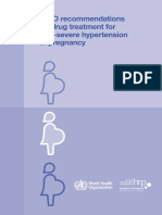 WHO Recommendations On Drug Treatment For Non-Severe Hypertension in Pregnancy