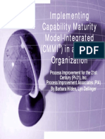 Implementing Capability Maturity Model-Integrated (Cmmi) in A Diverse Organization