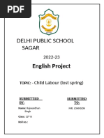 ENG Class 12 PROJECT Draft - The Lost Spring | PDF | Child Labour