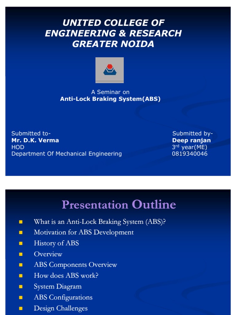 Abs PDF Anti Lock Braking System Brake