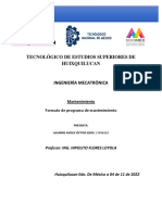 Formato de Programa de Mantenimiento