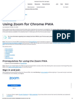 Using Zoom For Chrome PWA - Zoom Support