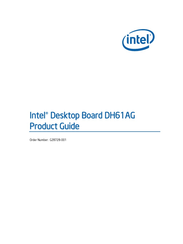 DH61AG ProductGuide01 | PDF | Usb | Bios