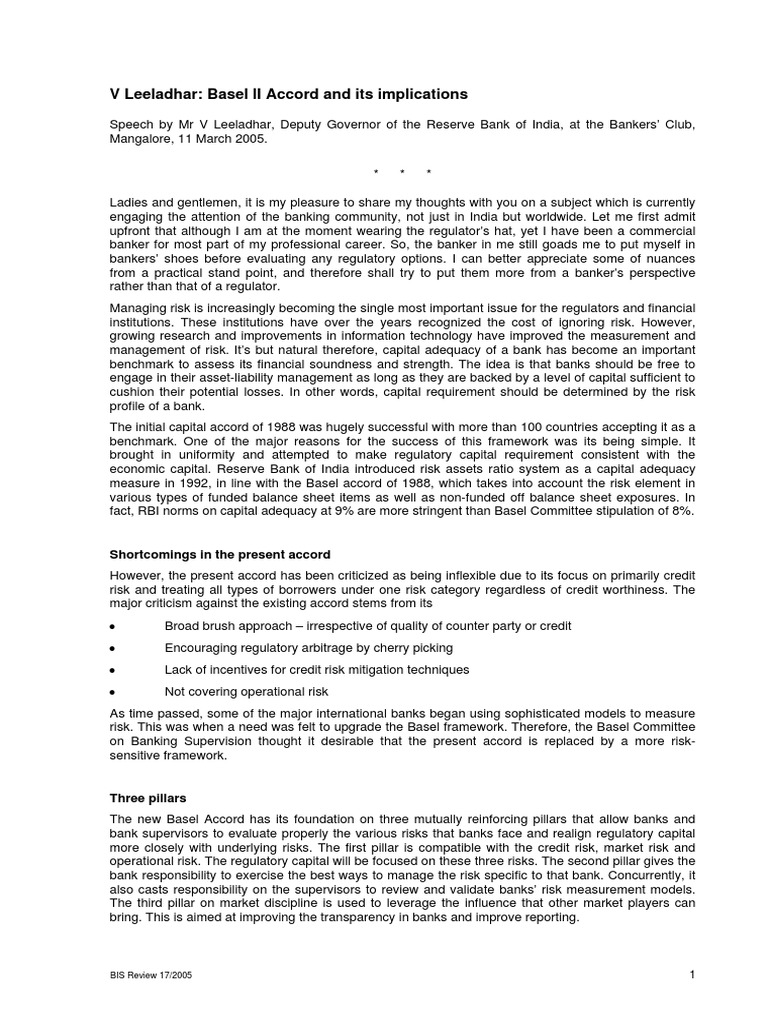 Basel Norms II Download Free PDF Basel Ii Capital Requirement