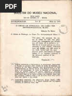 O OFICIO DE ETNOLOGO