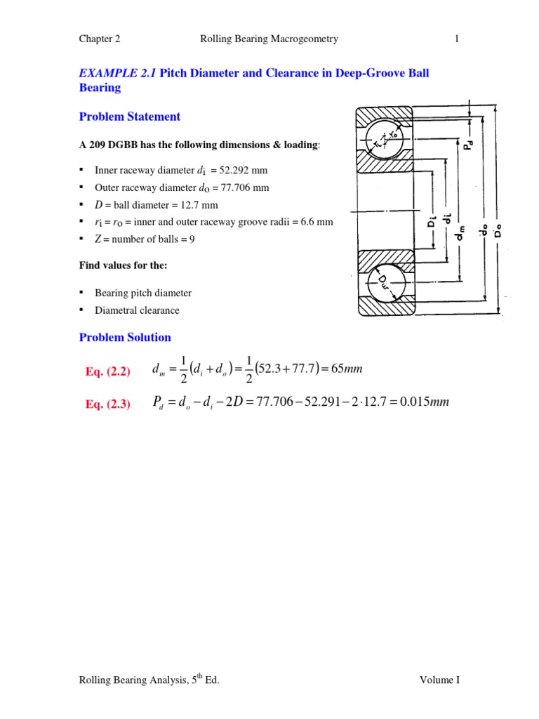 Analysis of Rolling Bearing Macrogeometry Parameters for Ball Bearings