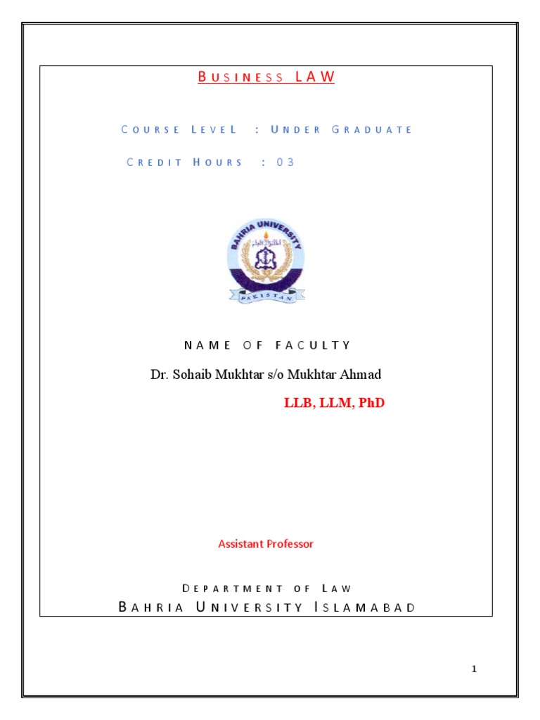 Business Law Outline MGT 301 06042022 064207am PDF Guarantee