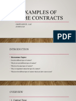 Examples of Some Contracts