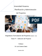 Rubrica de La Tarea 1 Formulacion de Proyectos