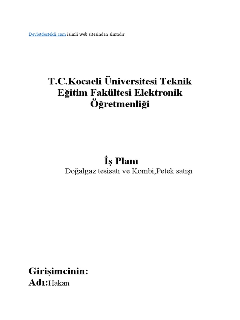 Dogalgaz Tesisati Ve KombiPetek Satisi PDF