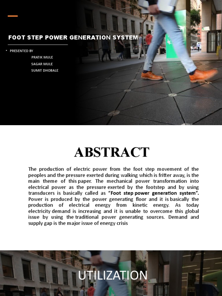 Footstep Power Generation System | PDF