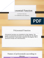 Lesson 1 - Polynomial Function