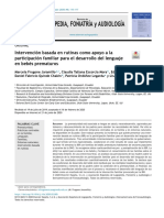 Intervención Basada en Rutinas Como Apoyo A La Participación Familiar para El Desarrollo Del Lenguaje en Bebés Prematuros