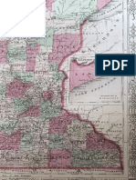 CLOSE UP of Eastern MN Minnesota Territory Map 1860