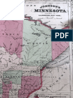 CLOSE UP of North Eastern MN Minnesota Territory Map 1860