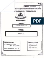 Constitutional Law - Assignment by S Kalaiarasi