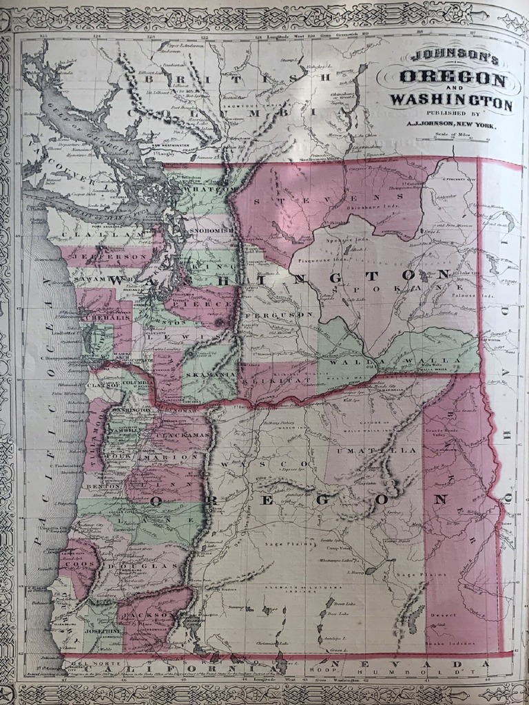 The Territories of Washington and Oregon 1860 PDF