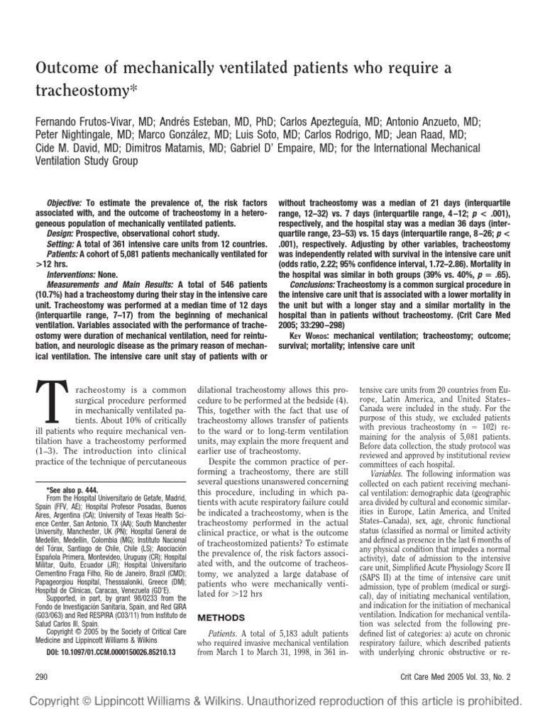 5 of Mechanically Ventilated Patients Who Require A