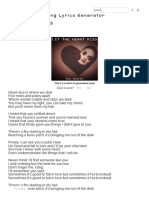 Let The Heart Kiss - Song Lyrics Generator