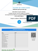 Certificado Auxiliar Veterinário