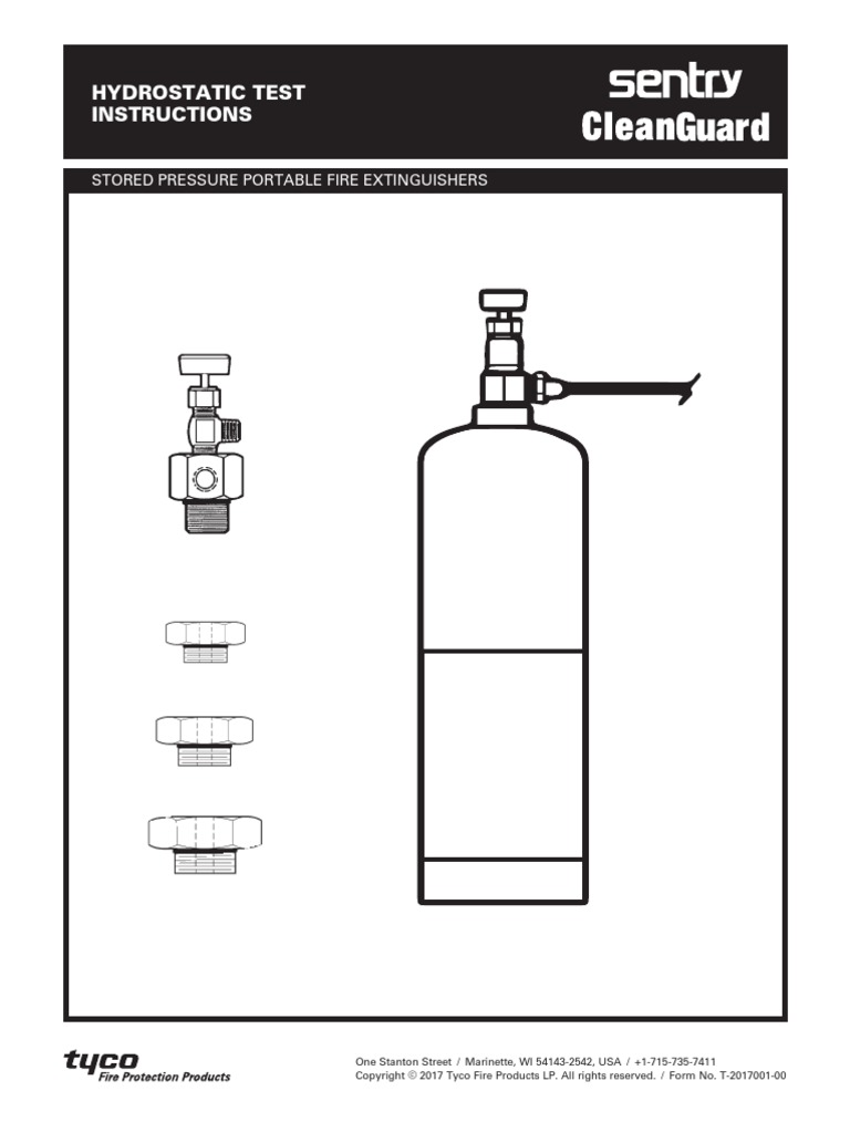 Ansul_Sentry_Hydrostatic_Test_Procedure PDF Gases Manufactured Goods