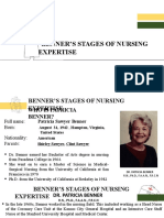 Benner's Stages of Nursing Expertise