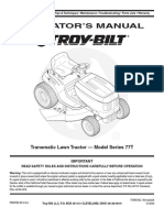 Operator'S Manual: Transmatic Lawn Tractor - Model Series 77T