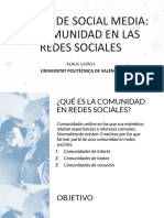 4.el Plan de Social Media La Comunidad en Las Redes Sociales